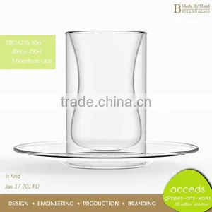 Unique Wholesale Novelty Glass Pyrex Double Wall Arabic Cup thumbnail-3