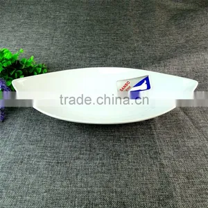 Chaozhou Wholesale Restaurant Stoneware White Fish Dinner Plate thumbnail-3