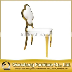 Leather Back Armless Wedding Party Modern Chair thumbnail-3