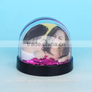 Black Base Photo Frame Plsatic Snowball For Gifts thumbnail-1