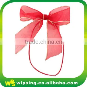 Handmade Satin Pre-tied Bows With Elastic Band thumbnail-1