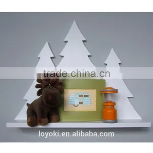 Woodland Tree Wall Shelf Medium White Kids Room Wall Decor Kids Shelf thumbnail-1