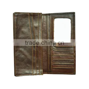 Hot Classic Long Wallet Design Genuine Leather Wallet for Men With Money Clip thumbnail-4