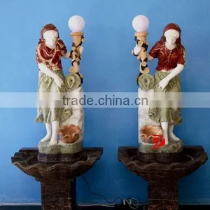 Indoor Decorative Figure Fountain With Lamp thumbnail-1