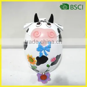 Metal Trash Can Garden Decoration Cow thumbnail-1