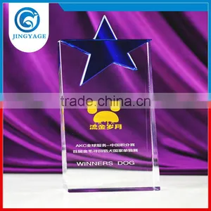 Jingyage Unique Blue Star Crystal Award Crystal Plaque Star Trophy Souvenir Gift thumbnail-1
