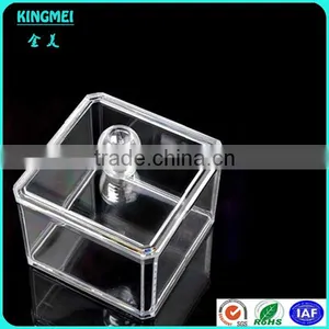 Mini Clear Acrylic Makeup Rectangle Storage Box With Lid thumbnail-6