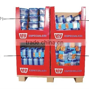 Supermarket Multi-cells Corrugated Cardboard Display Pallet for Food Container thumbnail-1