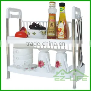 2017 Best Selling 2 Tiers Chrome Plated Kitchen Accessory Dish Rack/ Dish Drainer/Plate Rack thumbnail-1