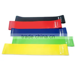 12 Inch Set of 5 Latex Exercise Resistance Loop Bands thumbnail-1