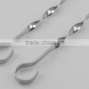 Stainless Steel Grilling Kabob Skewers With Ring-Tip Handle thumbnail-3