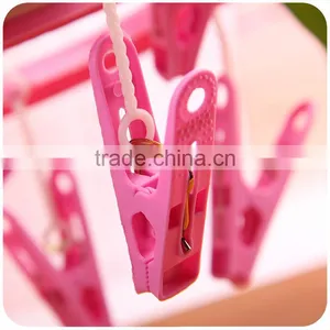 C186 Drying Clothes Plastic Hanger With Clips Round Shape thumbnail-4
