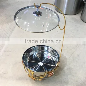 New Design Red Flower 8Liter Stainless Steel Cheap Chafing Dish for Butter thumbnail-1
