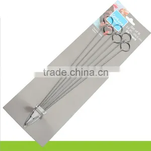 OEM Packing Round Handle Stainless Steel BBQ Skewer Set thumbnail-3