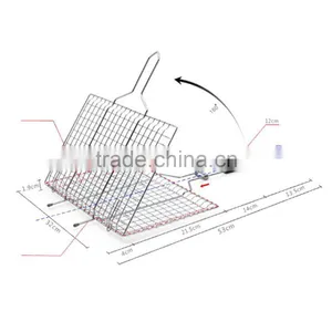 Sea Food BBQ Roating Wire Mesh Grill Roatry Bbq Grill thumbnail-2