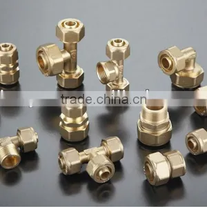 BRASS COMPRESSION FITTIGNS FOR PEX PIPE thumbnail-1