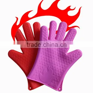 Silicone Cooking Gloves , Heat Resistant Oven Mitt for Kitchen , Grilling, BBQ - Safe Handling of Pots and Pans Gloves thumbnail-5