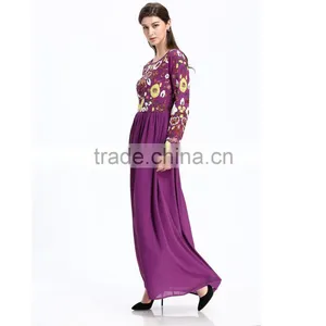 2017 Lady Maxi Beaded and Sequin Long One Piece Latest Design Dress thumbnail-5