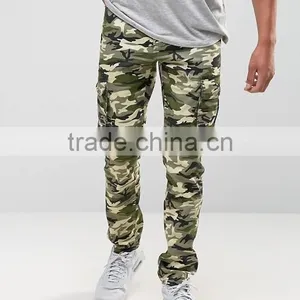 Custom Guangzhou Manufacturer OEM 100% Cotton Slim Breathable Functional Green Camo Men's Cargo Camouflage Pants thumbnail-1
