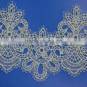 China Supplier of Bridal Net Polyester Embroidery Lace Trim thumbnail-1