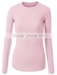 100% Cotton Promotional Cheap Packs Of Ladies Long Sleeve T-shirt thumbnail-1