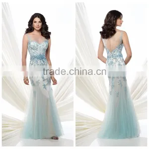 Lady Lace Evening Scoop Neckline One Piece Long Dress thumbnail-1