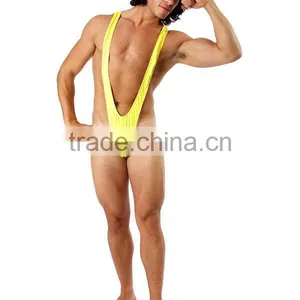 Borat Mankini Thong Swimsuit (Luminous Yellow) thumbnail-1
