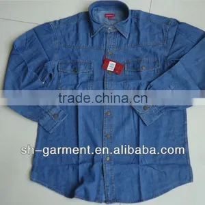 Mens Blue Denimshirt With Two Chest Pocket thumbnail-1