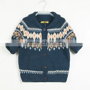 Spring Winter Little Grils Sweater Kids Knitted Sweater With Button Children Knit Pullover Sweaters thumbnail-5