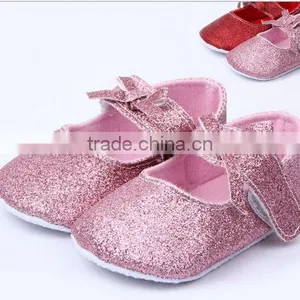 214 Brand New Infant Baby Girls Glitter Shoes Fashion Newborn Baby Soft Cotton Prewalker Baby Shoe thumbnail-1