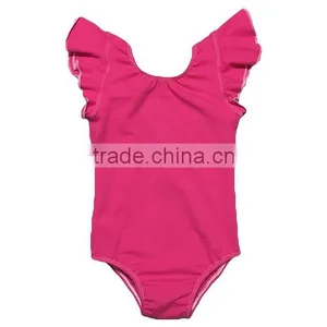 Girls' Dance Variety of Colors Ruffle Sleeve Leotard Kids Flutter Sleeve Leotard thumbnail-1