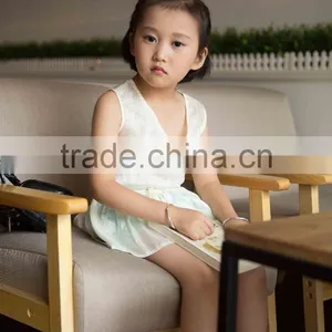 COOL KID ZONE Lovely White Chiffon Children Suit Girl Child Garment thumbnail-1