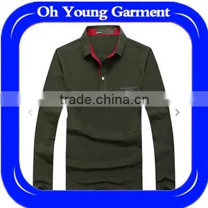 Factory Price Long Sleeve Tshirt Men 2016new Style Navy Blue Polo t Shirts Casual Polo Shirt Embroidered Polo Shirt thumbnail-1