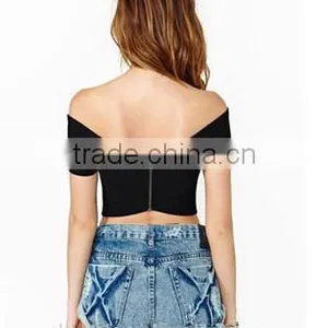 Black Sexy off the Shoulder Backless Women's Clothing thumbnail-3