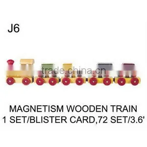 TOYS FOR KID (J6) MAGNETISM WOODEN TRAIN thumbnail-1
