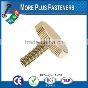 Made in Taiwan Metric Coarse Brass Round Head Metric Knob Black Oxide Stainless Steel Gibraltar Knurled Thumb Screw thumbnail-2