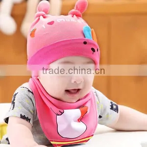 2pcs/lot Double Ears Lovely Rabbit Newborn Baby Hat Caps thumbnail-2