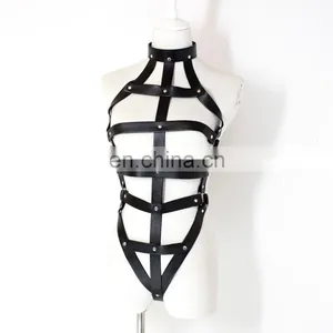 Black Fetish Bodysuit Clubwear Sexy Costume Latex Catsuit Manufacturer thumbnail-1
