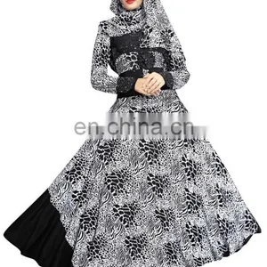 2017 Stylish Dubai Casual Wear Abaya Burkha With Foral Embroidery And Black Diamond Stone Work thumbnail-2