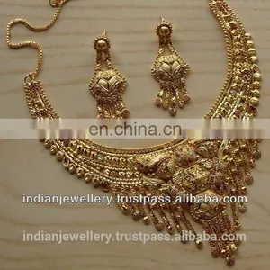 Goldplated Necklace Jewelry Set Manufacturer, Gold-plated Necklace Fashion Jewellery Sets Exporter thumbnail-2