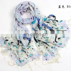 Women's Scarf 100% Wool Pashmina Cashmere Shawl/Wrap Floral Scarves Shawls thumbnail-1