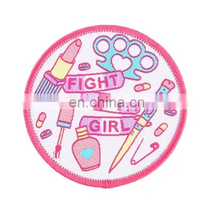 Fashion Pink Cute Lipstick Cosmetics Embroidery Patches for Girls thumbnail-1