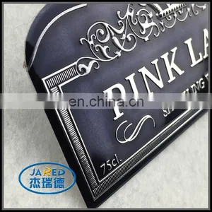 Cheap Customized Metal Crafts Aluminum Wine Label With Protective Film thumbnail-2