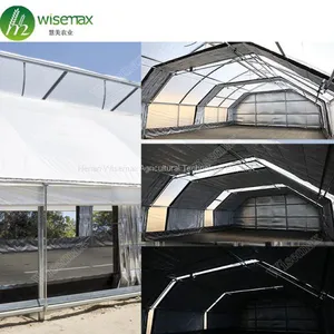 Easily Installed Galvanized Steel Frame Fully Automated Light Deprivation Greenhouse thumbnail-1