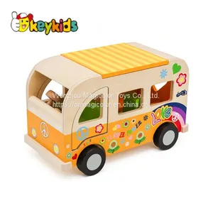 2019 New Arrival Educational Play Set Wooden Parking Garage Toy for Children W04B076 thumbnail-5