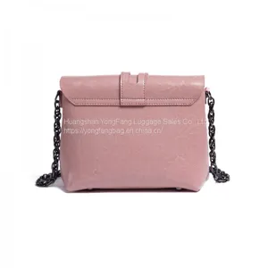 New One-shoulder Bag Korean Version of the Slanted Women's Bag Fashion Chain Leather Small Square Bag thumbnail-4