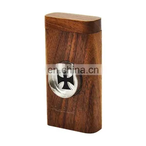 HQP-XJ21 HongQiang Wooden Custom Weed Smoking Cigarette Case Pipe Smoking Accessories Hitter Dugout thumbnail-3