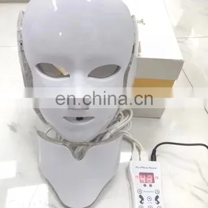 2020 FAIR Pro Korea 7 Color Led Photon Light Therapy Machine Led Face Facial Mask With Neck Device thumbnail-4
