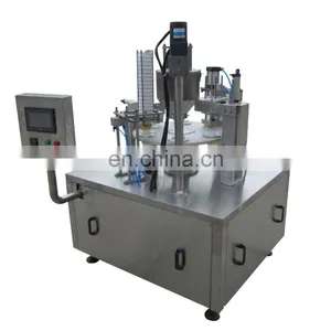Rotary Table Ice Crame Small Plastic Cups Filling and Sealing Machine thumbnail-1