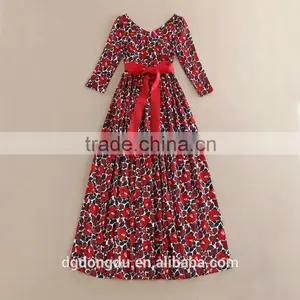 New Style Elegant Embroidered Dress Ladies Smart Casual Dress For Girls thumbnail-3